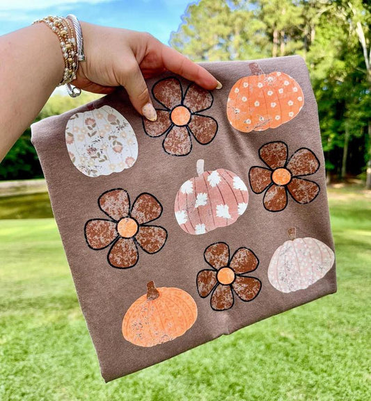 Fall Pumpkin Flower Collage 01250