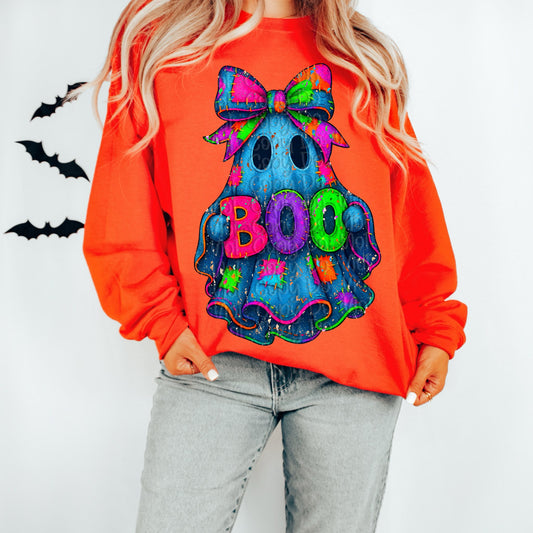 Neon Boo Ghost Coquette Girl 01097
