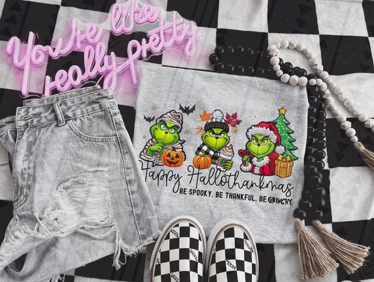 Happy Hallothankmas Green Guy 01091