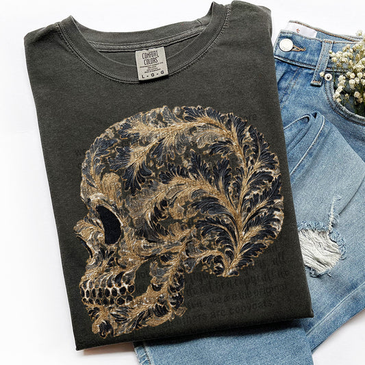 Painted Flourish Skull 00724