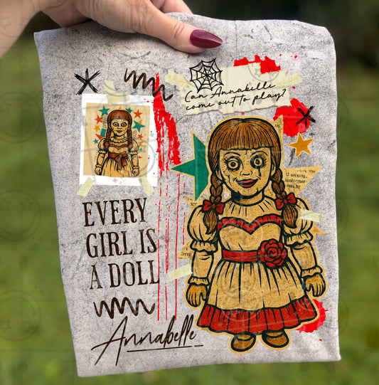 Vintage Horror Collage Annabelle 00716