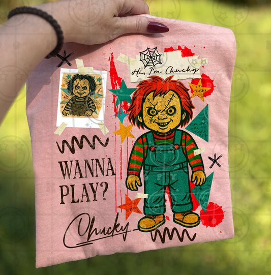 Vintage Horror Collage Chucky 00717