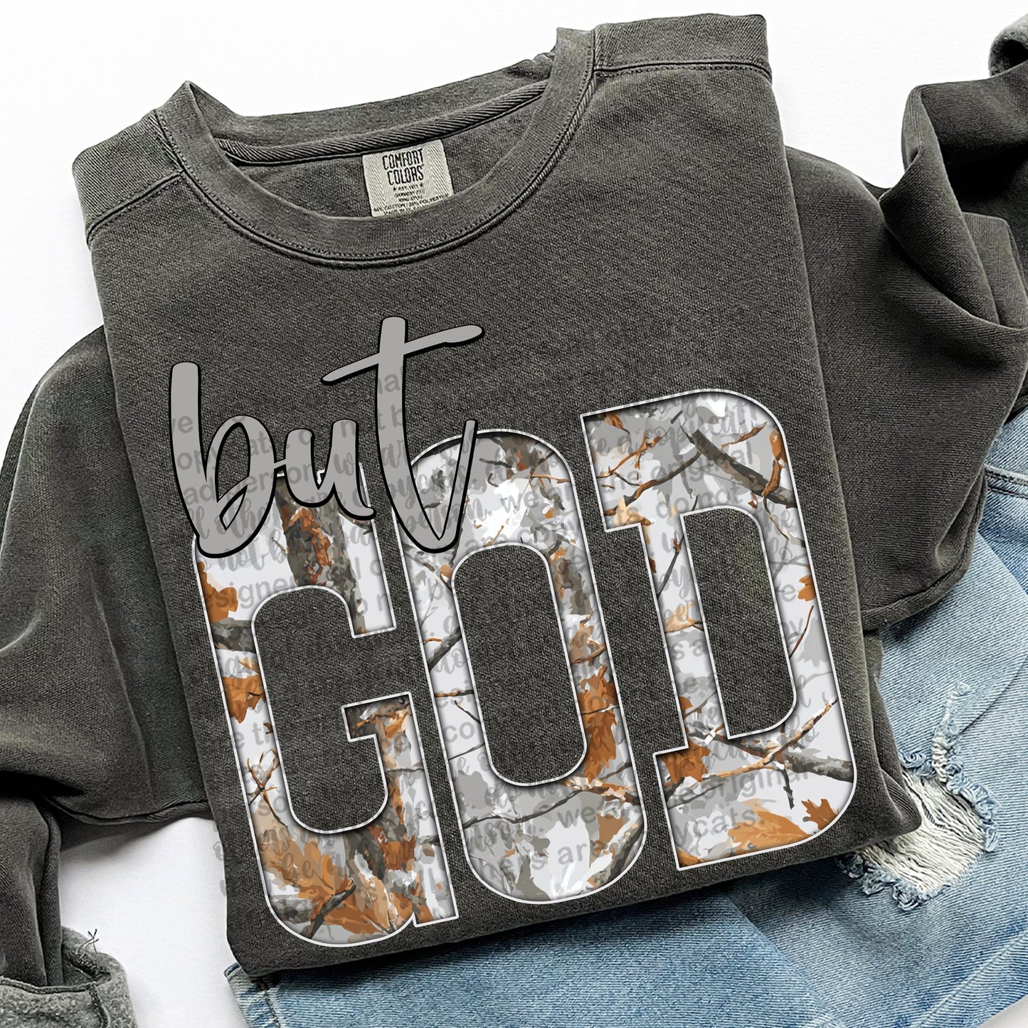 Gray Camo But God 00737