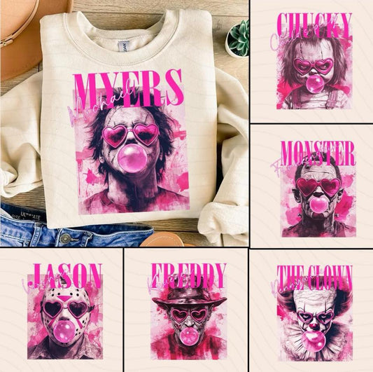Pink Horror Characters Gum (Choose Yours) 00617