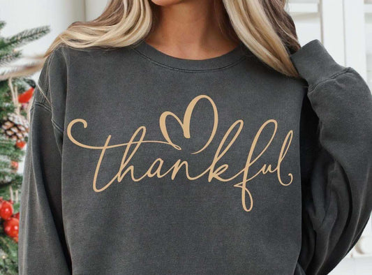 Thankful Script Heart 00595