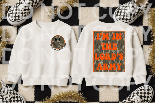 Orange Camo I'm in the Lord's Army (Pocket INCLUDED) 00357