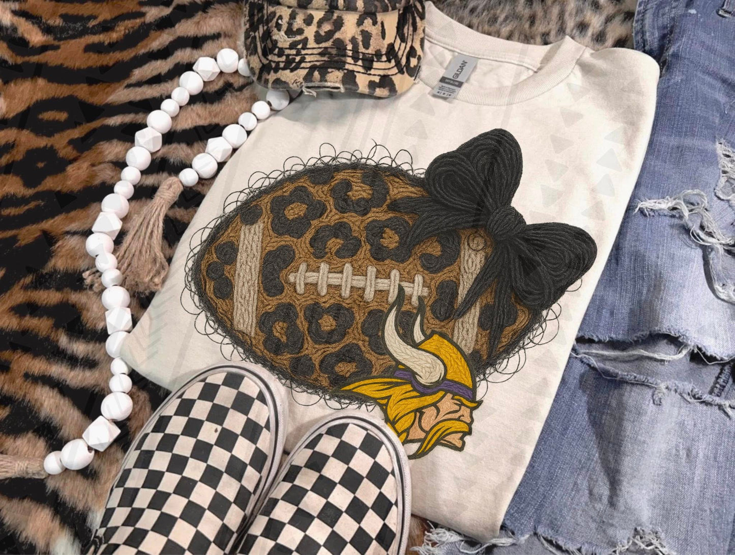 Pro Football Team Leopard Football Yarn (Choose Yours) 00414