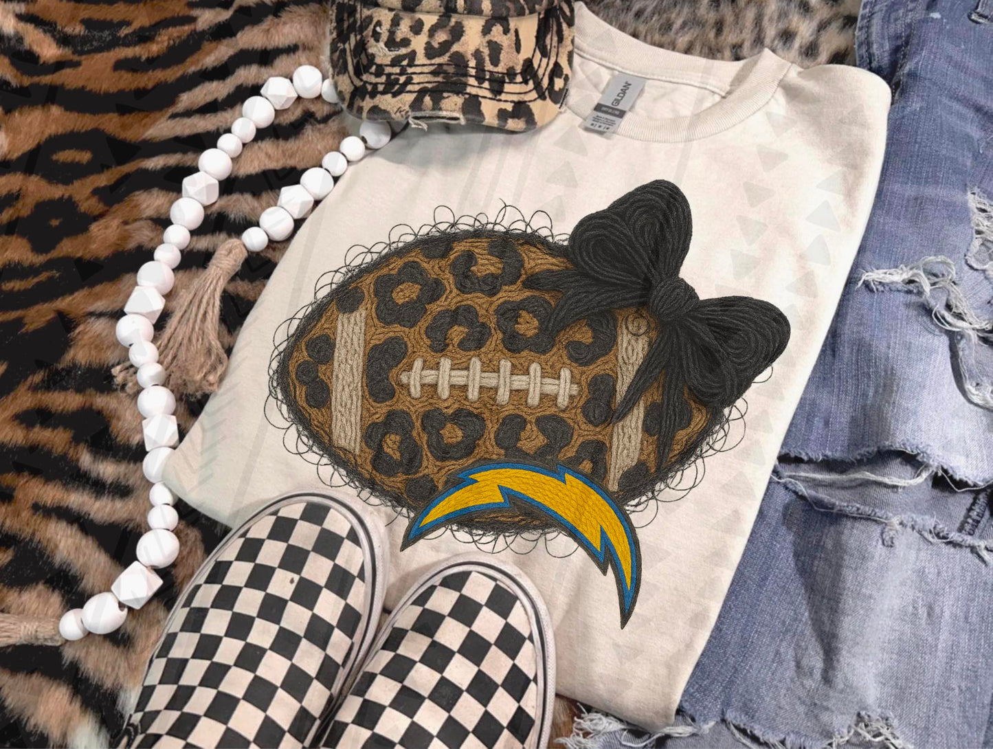 Pro Football Team Leopard Football Yarn (Choose Yours) 00414