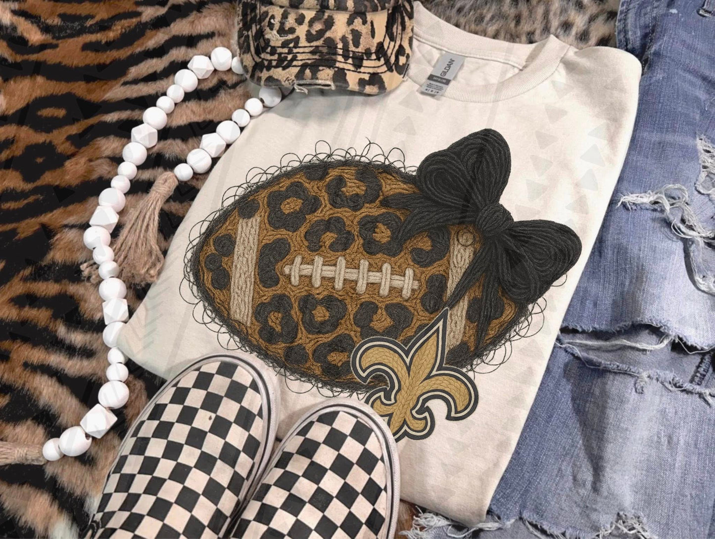 Pro Football Team Leopard Football Yarn (Choose Yours) 00414