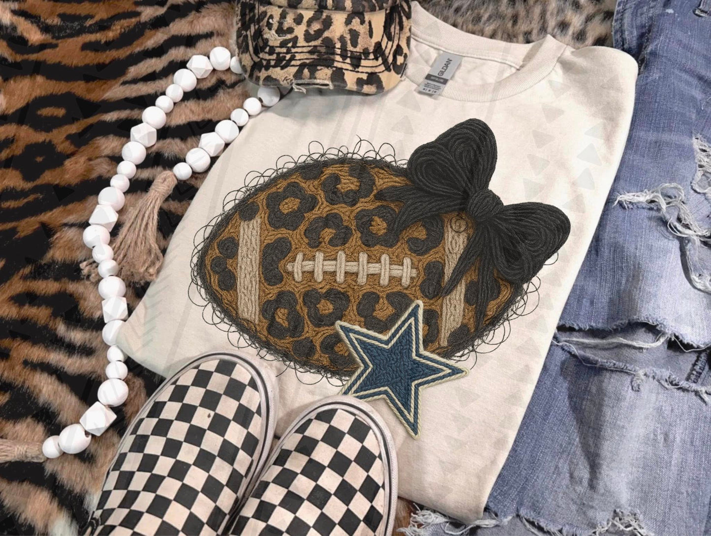 Pro Football Team Leopard Football Yarn (Choose Yours) 00414