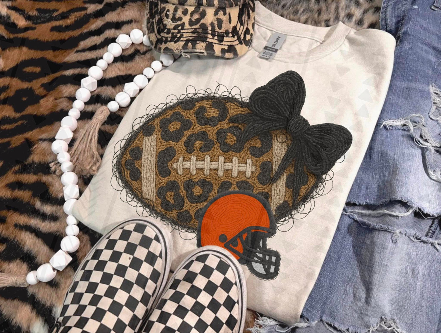 Pro Football Team Leopard Football Yarn (Choose Yours) 00414