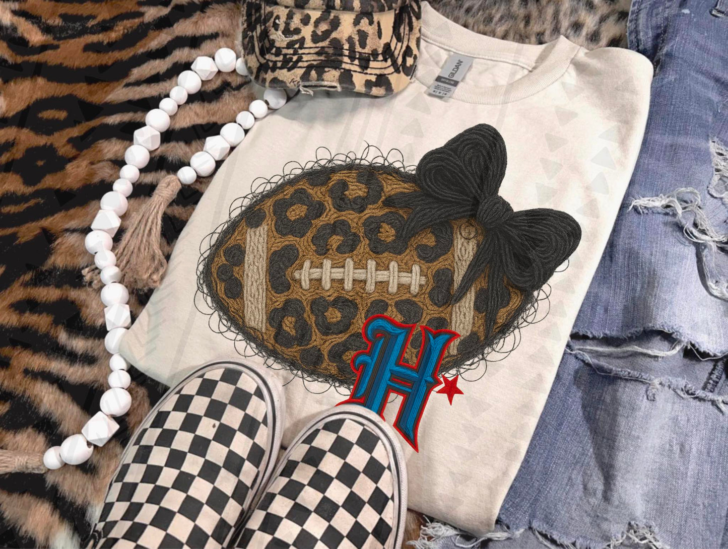 Pro Football Team Leopard Football Yarn (Choose Yours) 00414