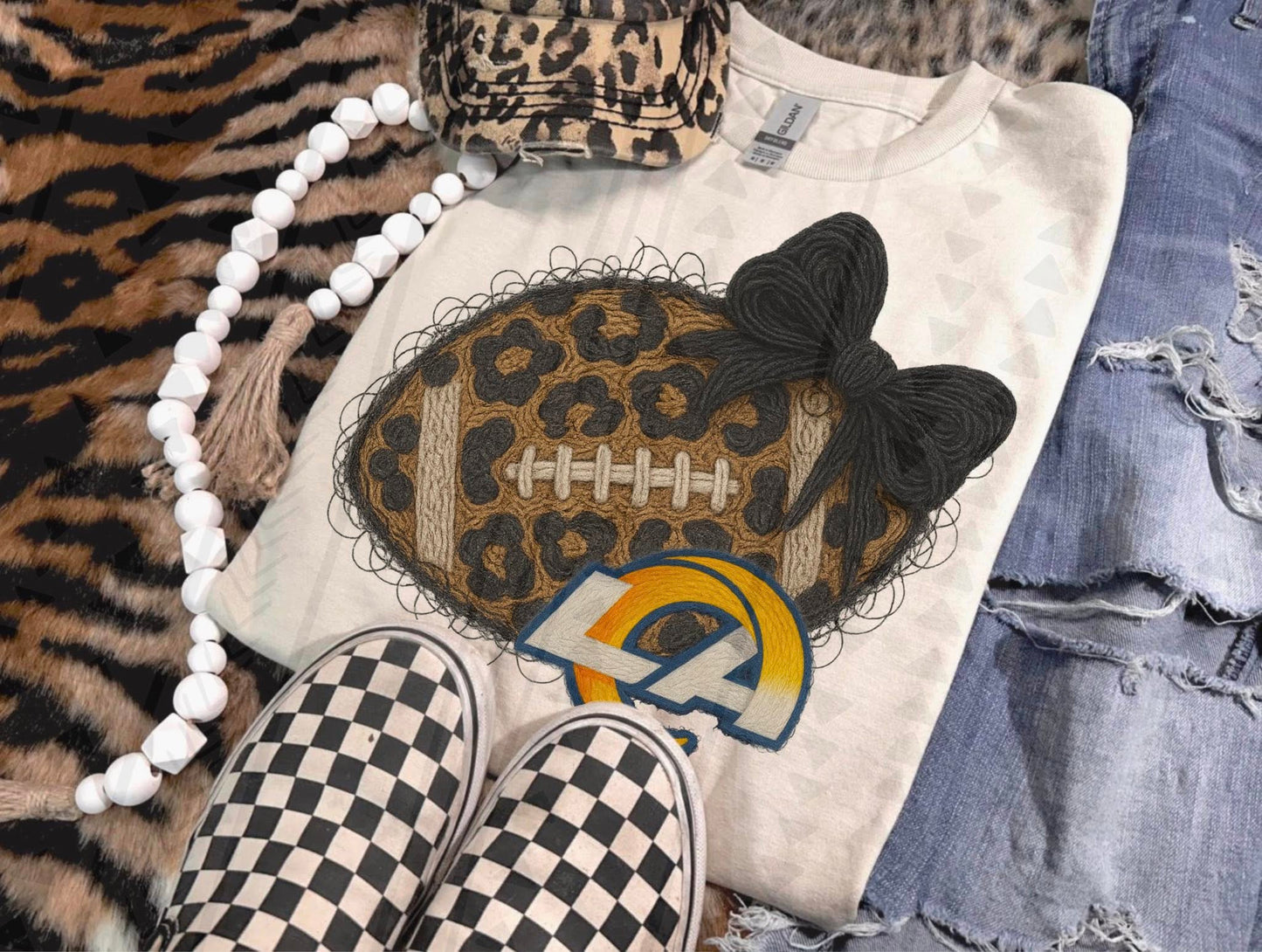Pro Football Team Leopard Football Yarn (Choose Yours) 00414