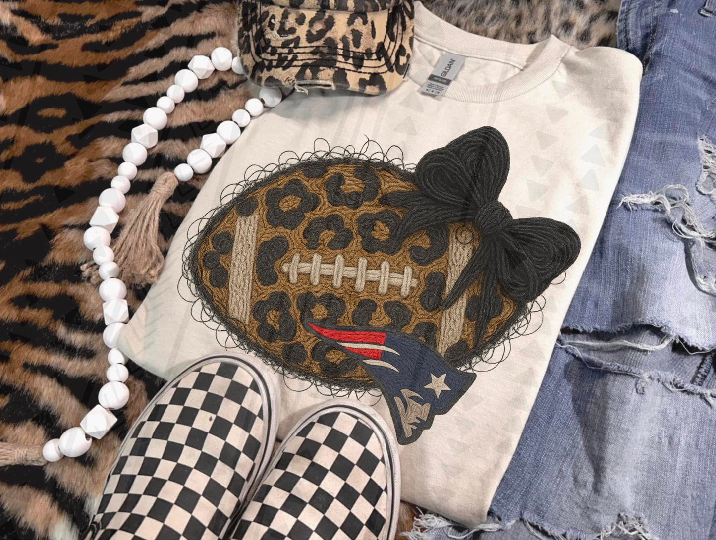 Pro Football Team Leopard Football Yarn (Choose Yours) 00414