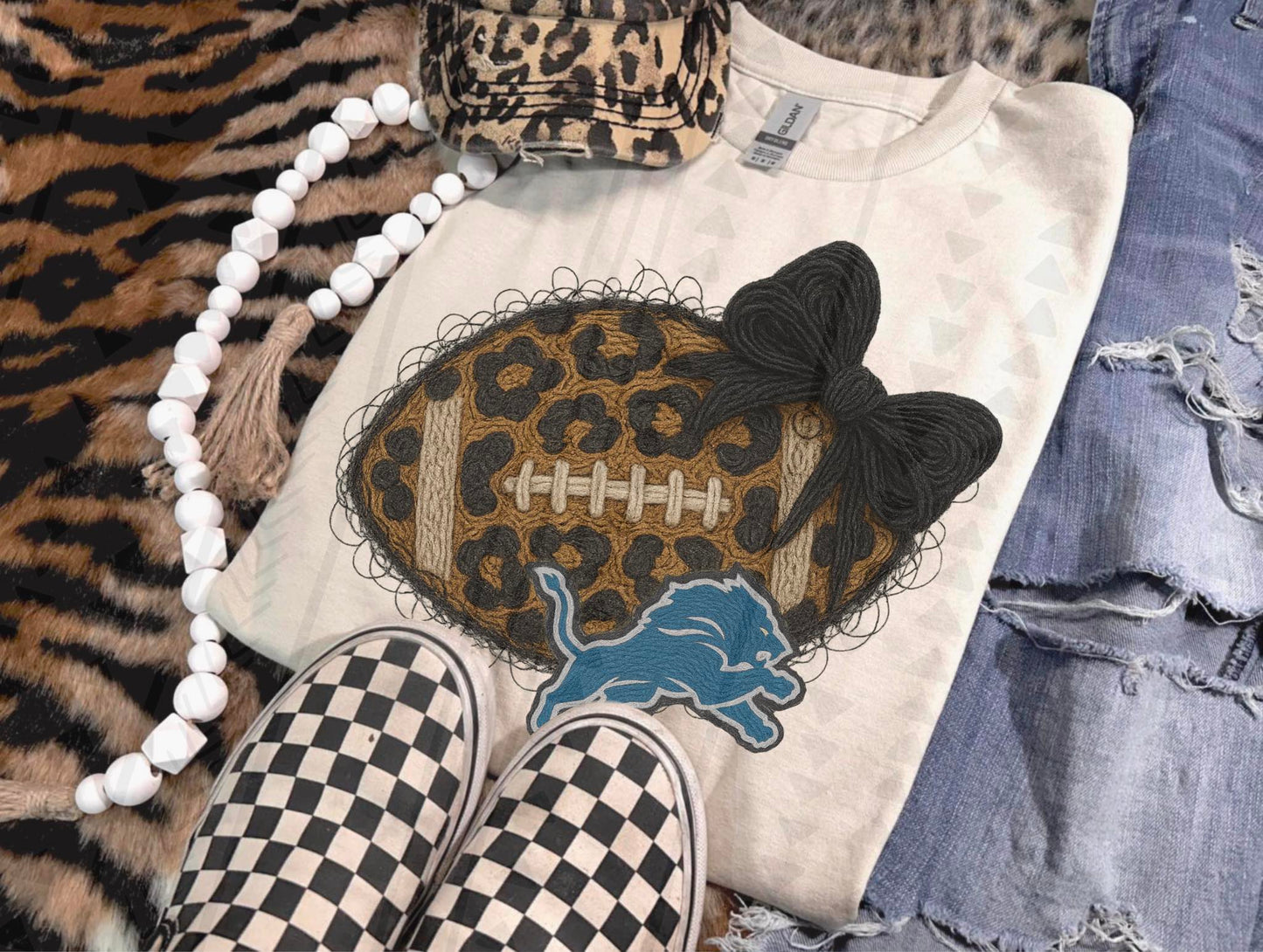Pro Football Team Leopard Football Yarn (Choose Yours) 00414