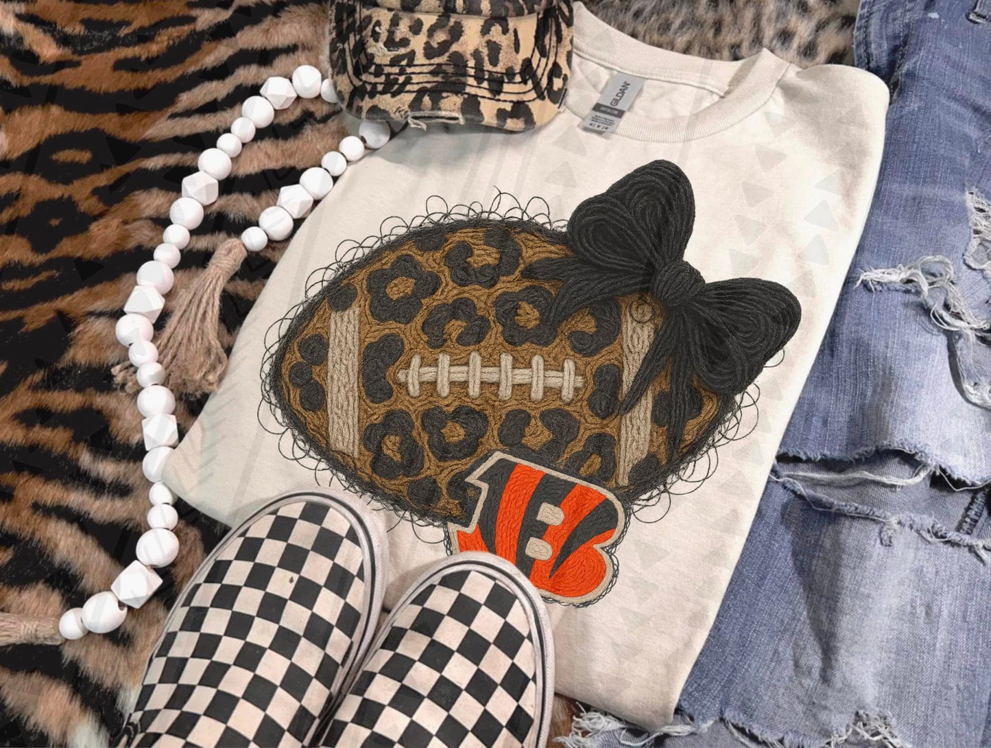 Pro Football Team Leopard Football Yarn (Choose Yours) 00414