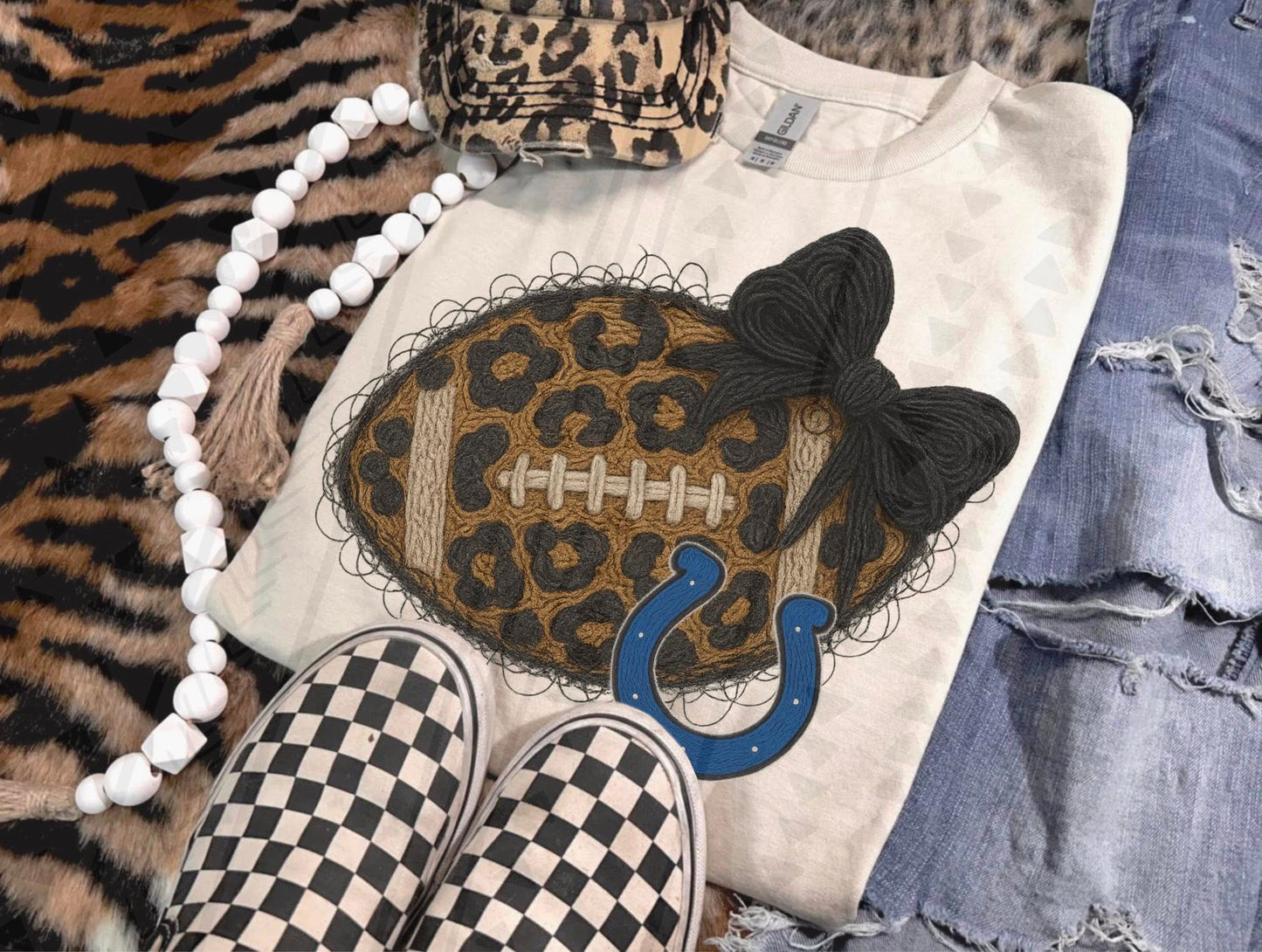 Pro Football Team Leopard Football Yarn (Choose Yours) 00414