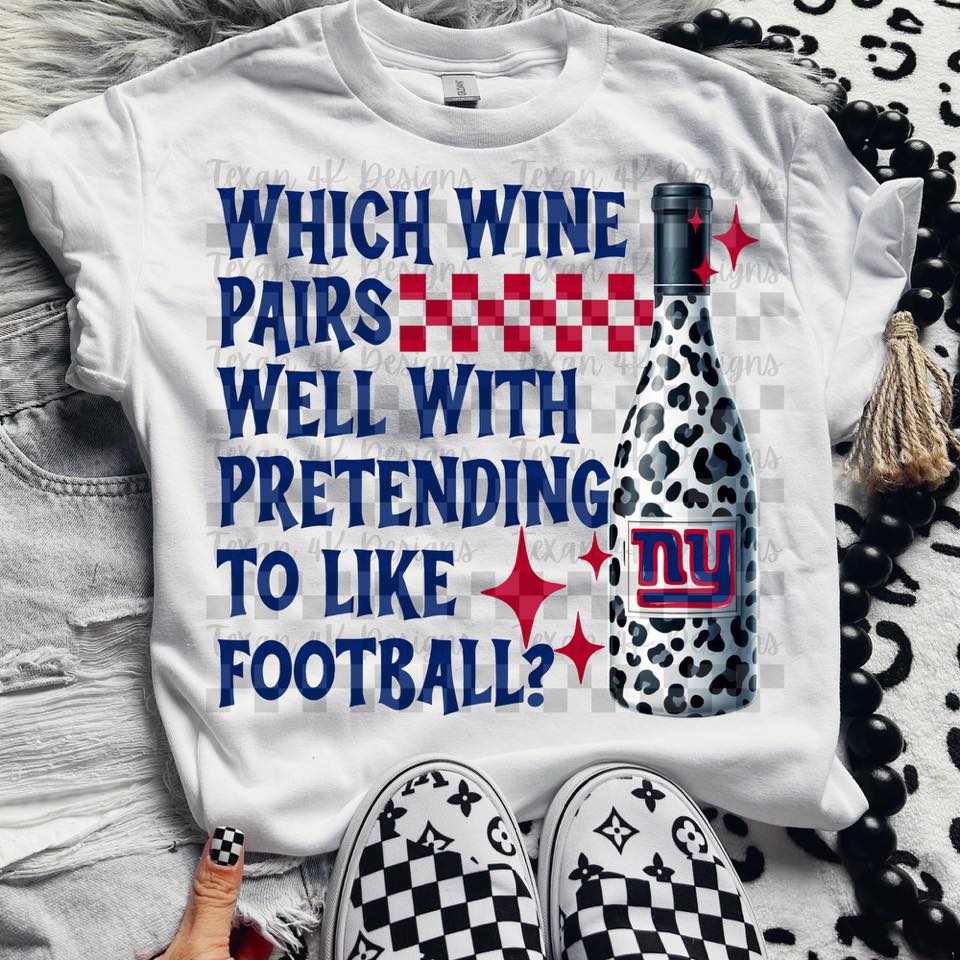 Pro Football Team Which Wine Pairs Well with Pretending (Choose Yours) 00342