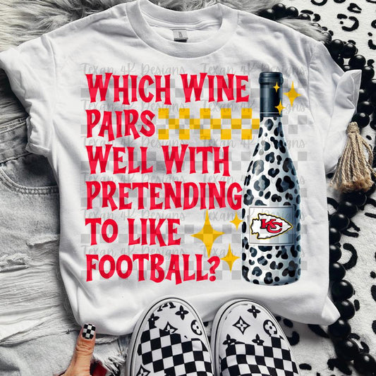 Pro Football Team Which Wine Pairs Well with Pretending (Choose Yours) 00342