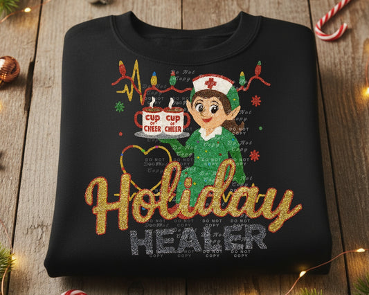 Faux Yarn Elf Holiday Healer 00245