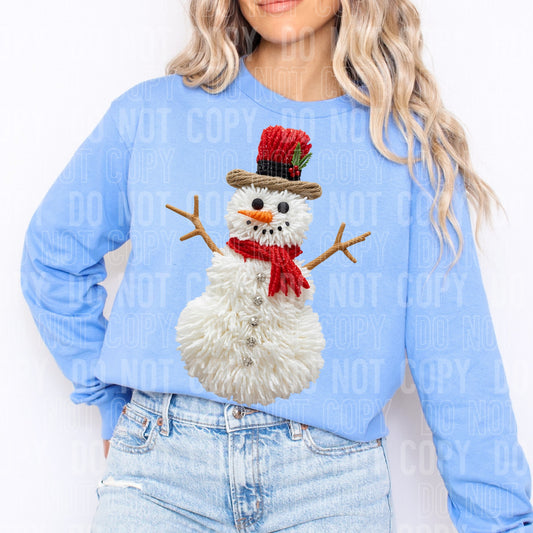 Faux Yarn Fur Snowman 00337