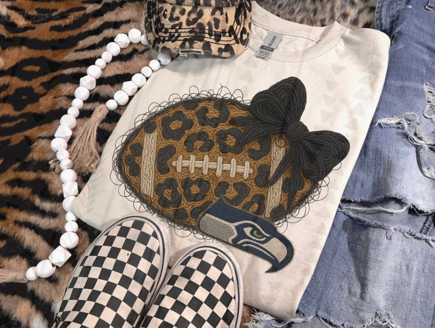 Pro Football Team Leopard Football Yarn (Choose Yours) 00414