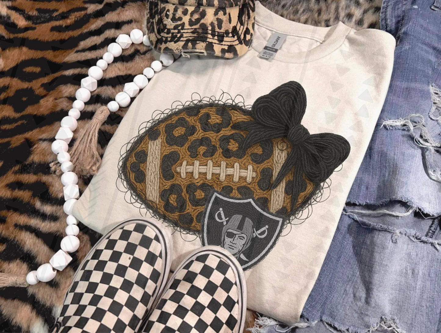 Pro Football Team Leopard Football Yarn (Choose Yours) 00414