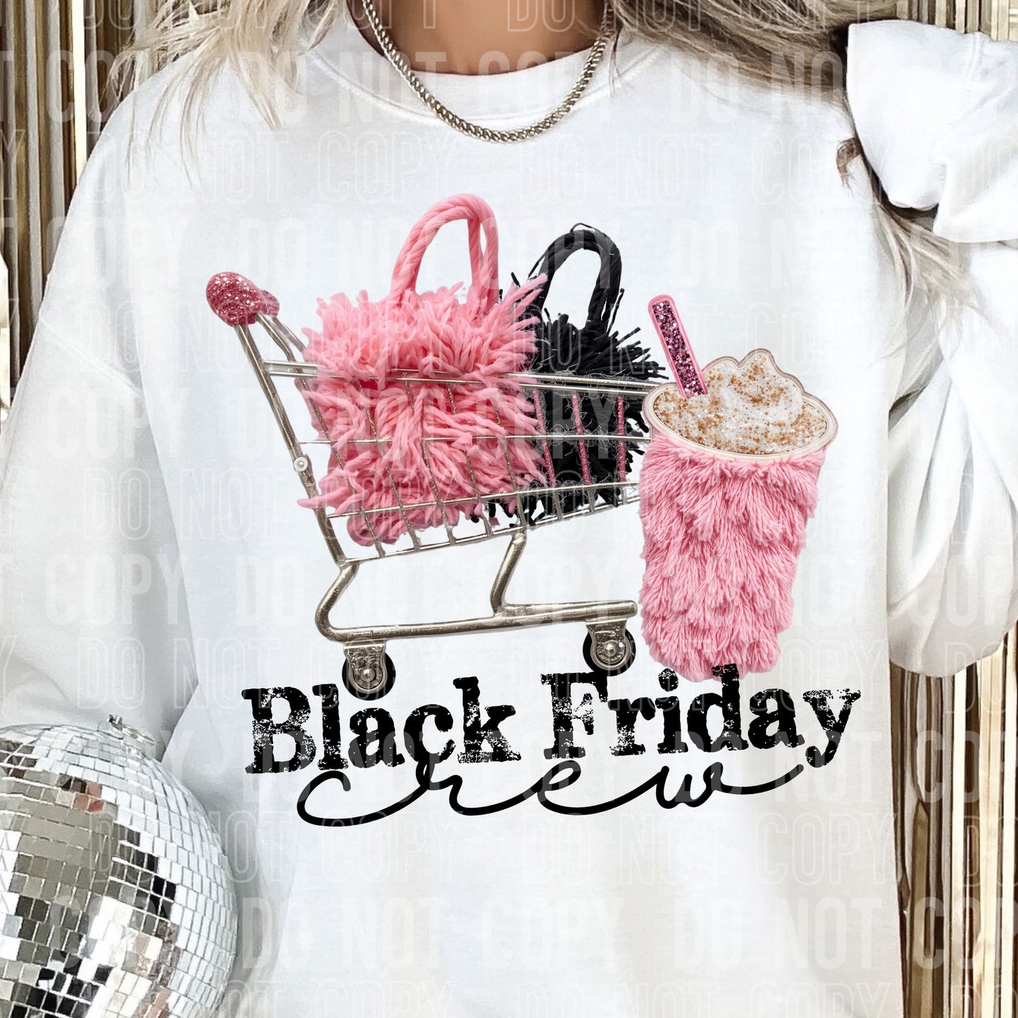 Faux Yarn Black Friday Crew 00324