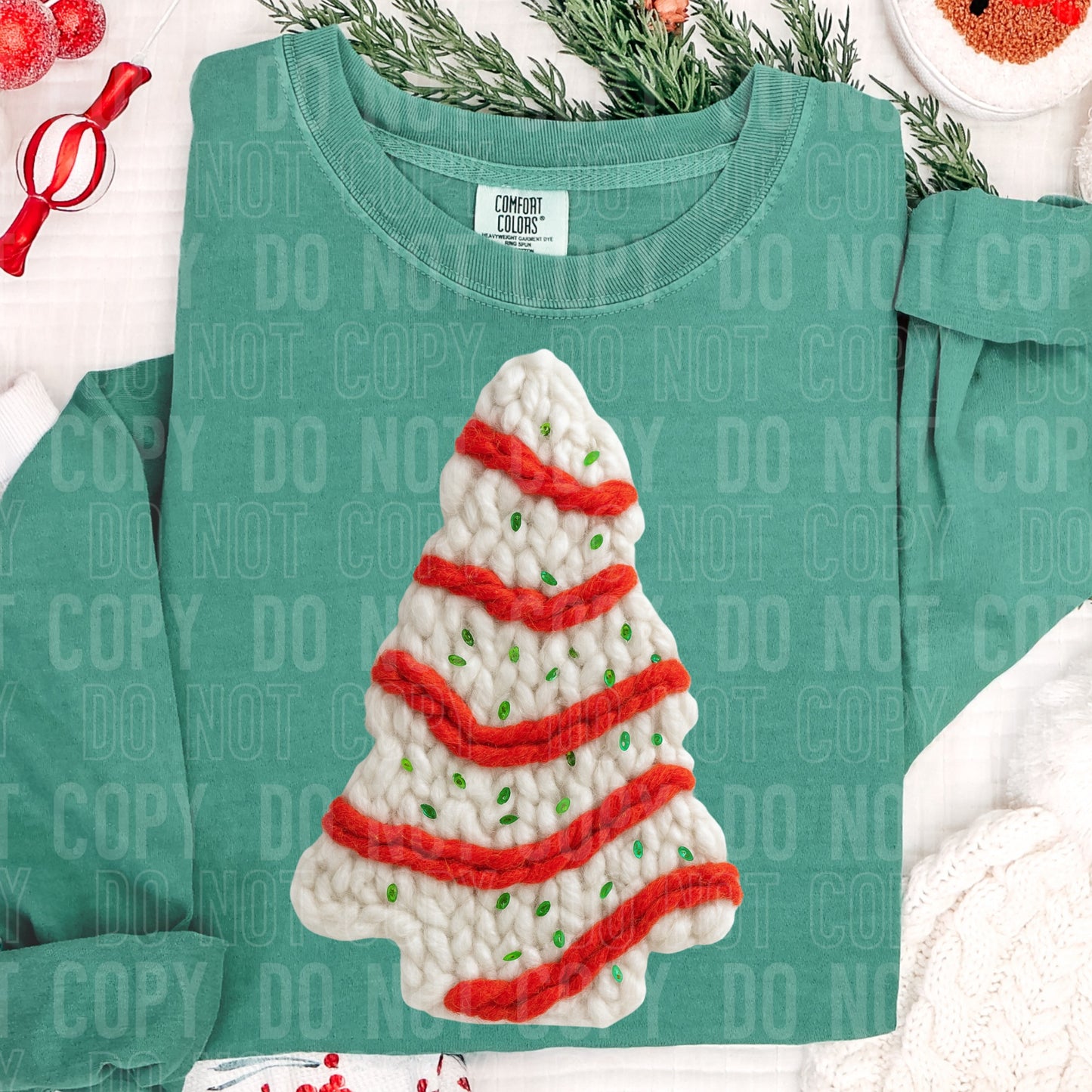 Faux Yarn Christmas Tree Cake 00186