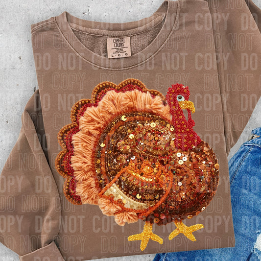 Faux Yarn Sequin Turkey 00384