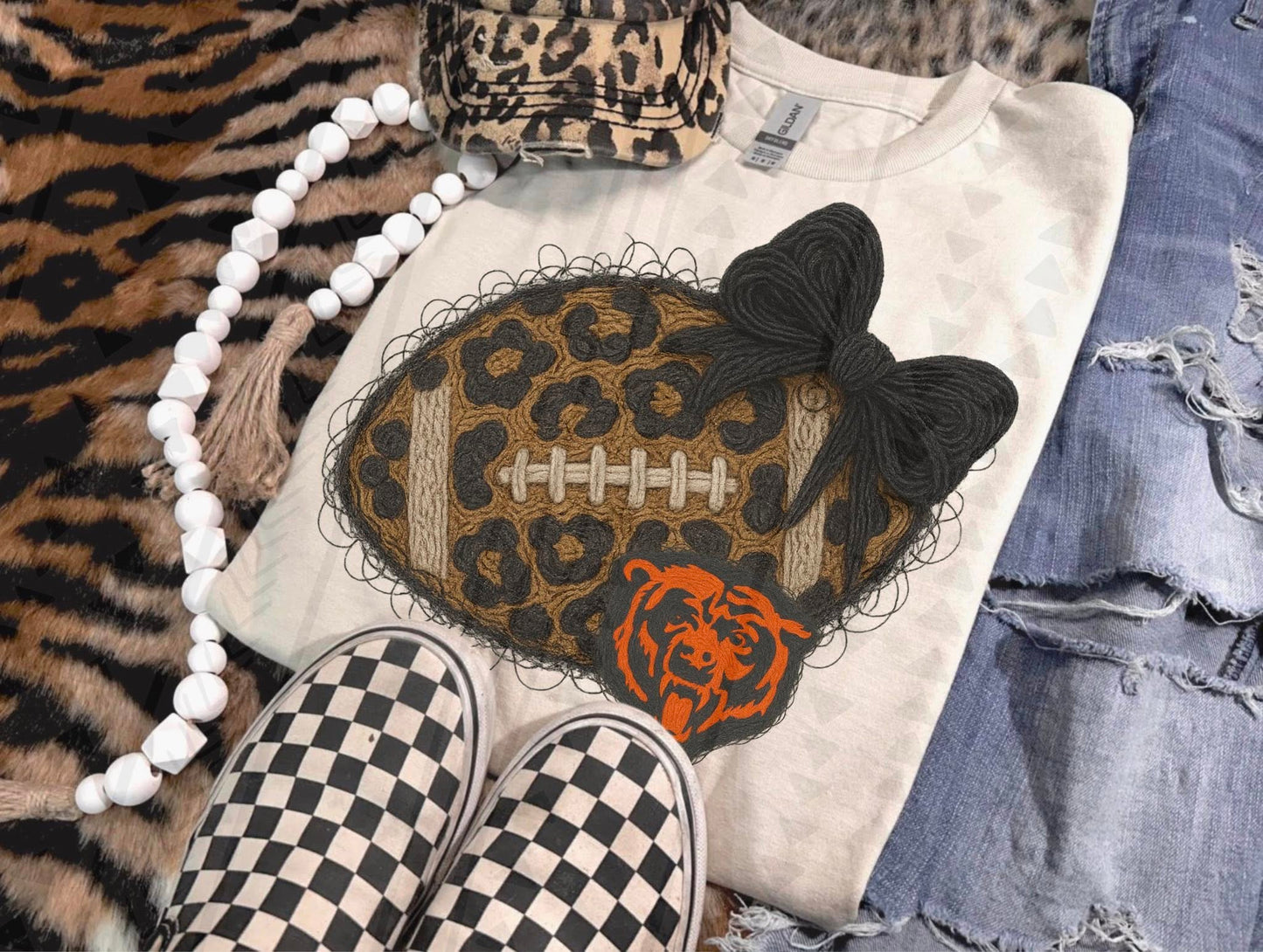 Pro Football Team Leopard Football Yarn (Choose Yours) 00414