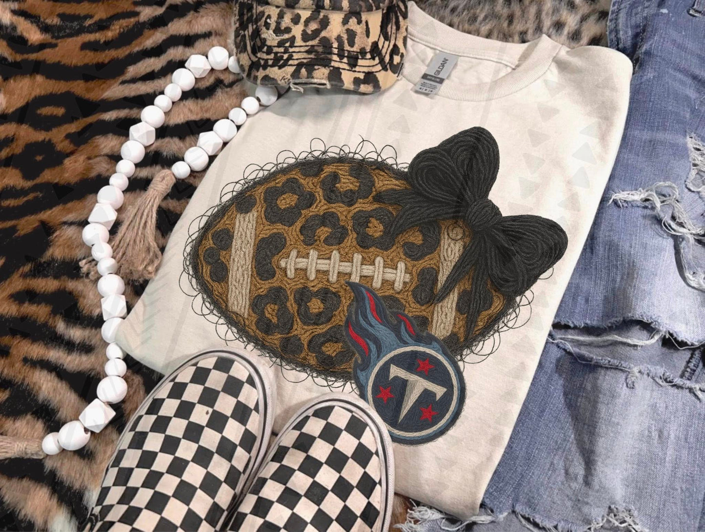 Pro Football Team Leopard Football Yarn (Choose Yours) 00414