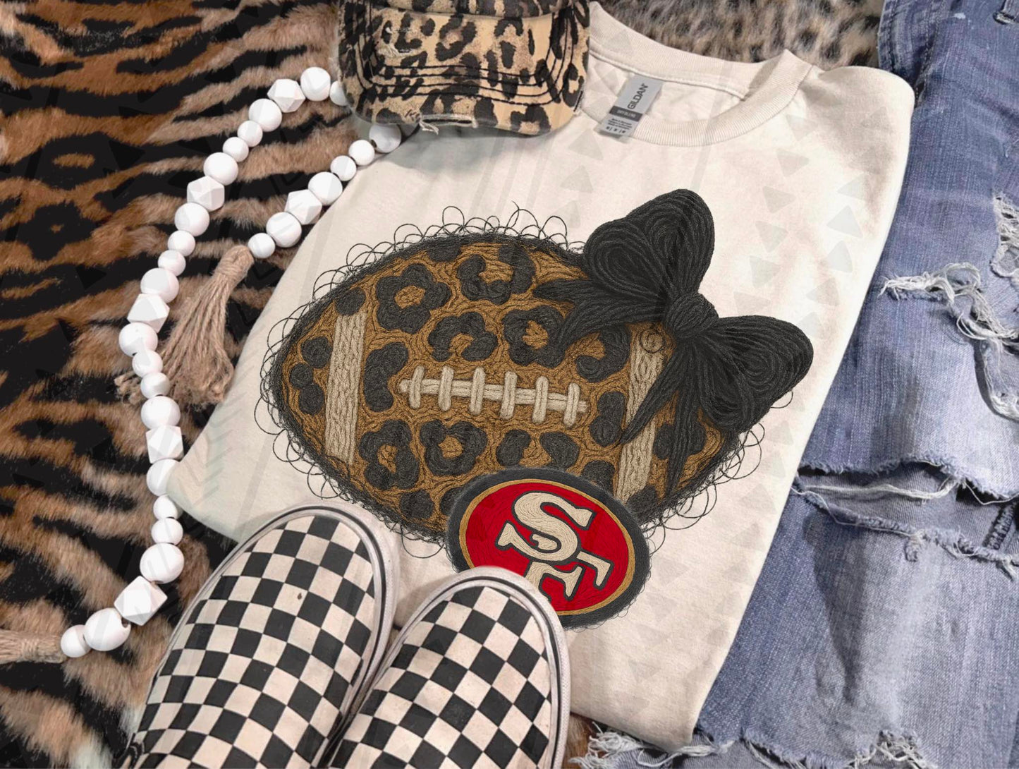 Pro Football Team Leopard Football Yarn (Choose Yours) 00414