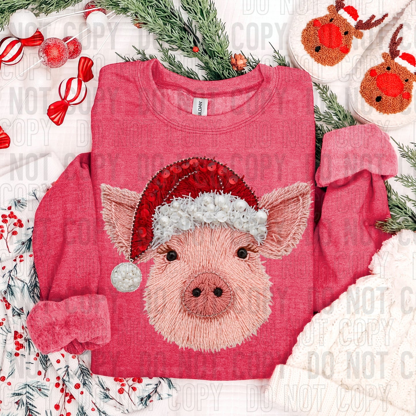 Faux Christmas Pig 00190