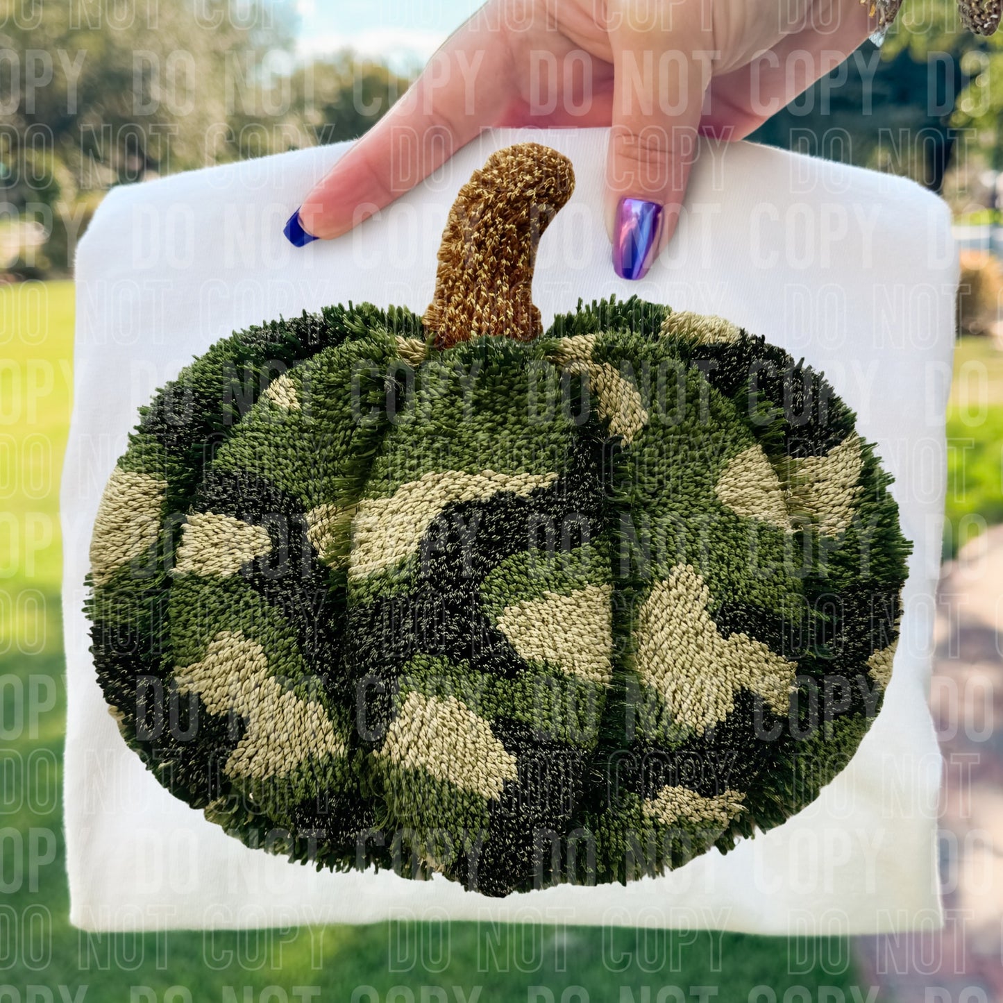 Faux Yarn Camo Pumpkin 00381