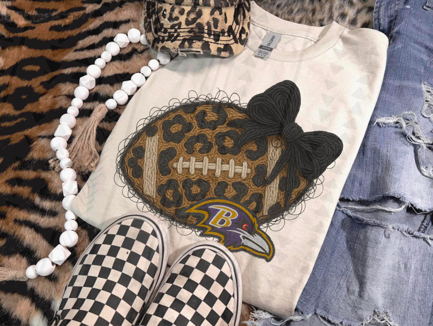 Pro Football Team Leopard Football Yarn (Choose Yours) 00414