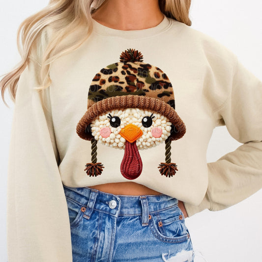 Faux Yarn Camo Girly Turkey 00400