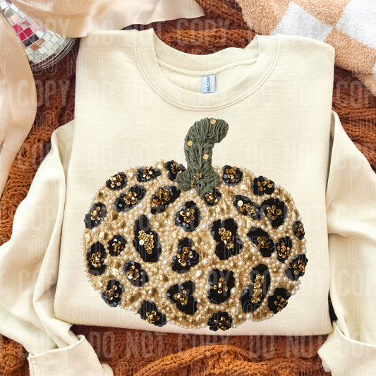 Faux Pearl Leopard Pumpkin 00392