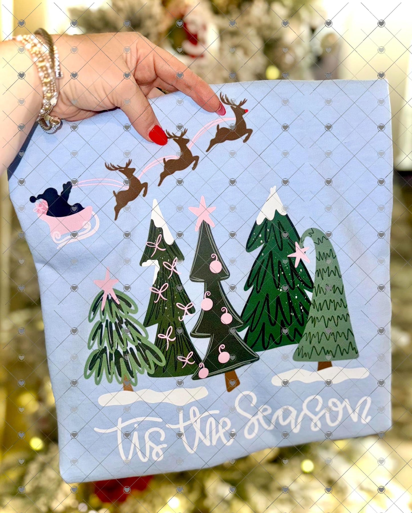 Tis the Season Santa Reindeer Trees 00104