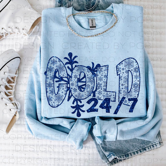 Faux Glitter Cold 24/7 00081