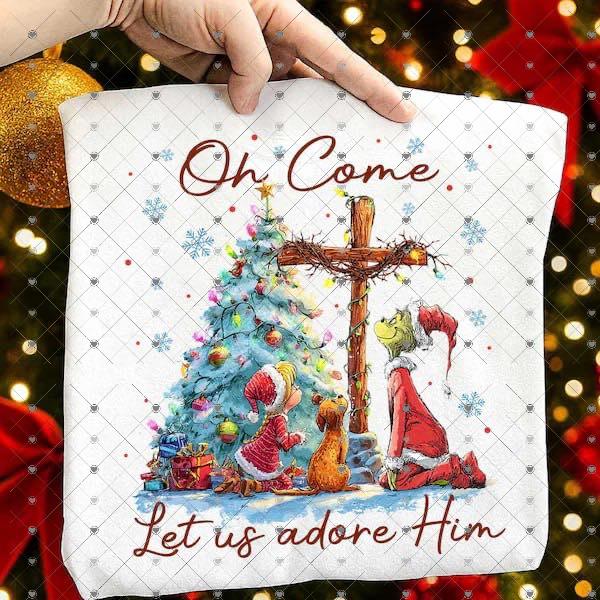Oh Come Let Us Adore Him Green Guy 00118