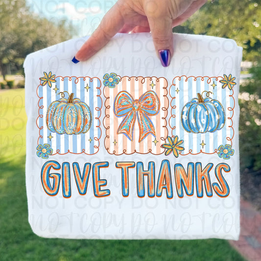 Give Thanks Doodle Frames Blue Orange 00042