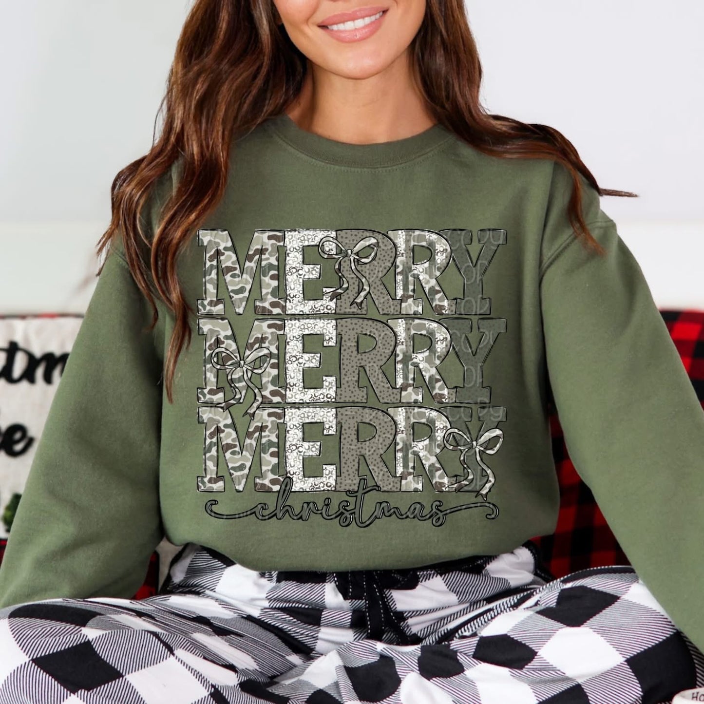 Camo Stacked Merry Christmas 06643