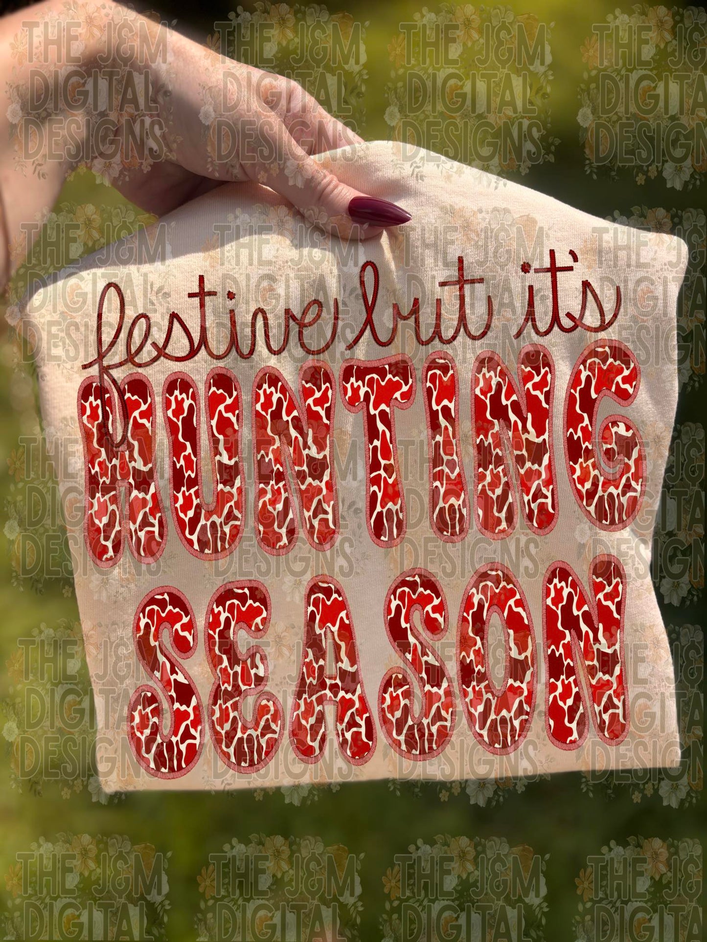 Red Camo Festive But It's Hunting Season 00043