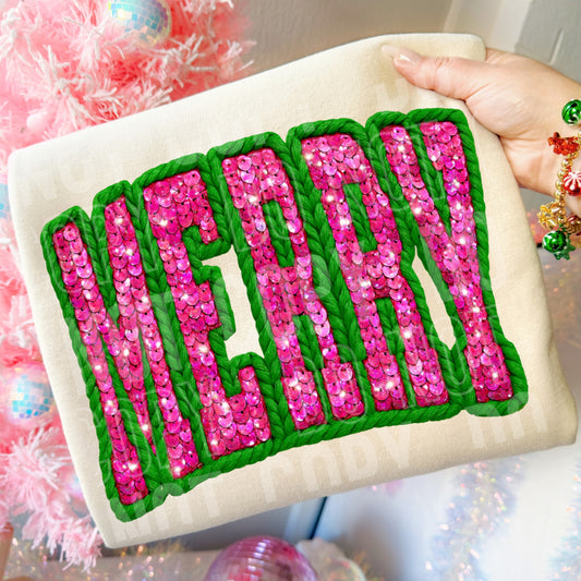 Faux Yarn Sequin Merry 06628