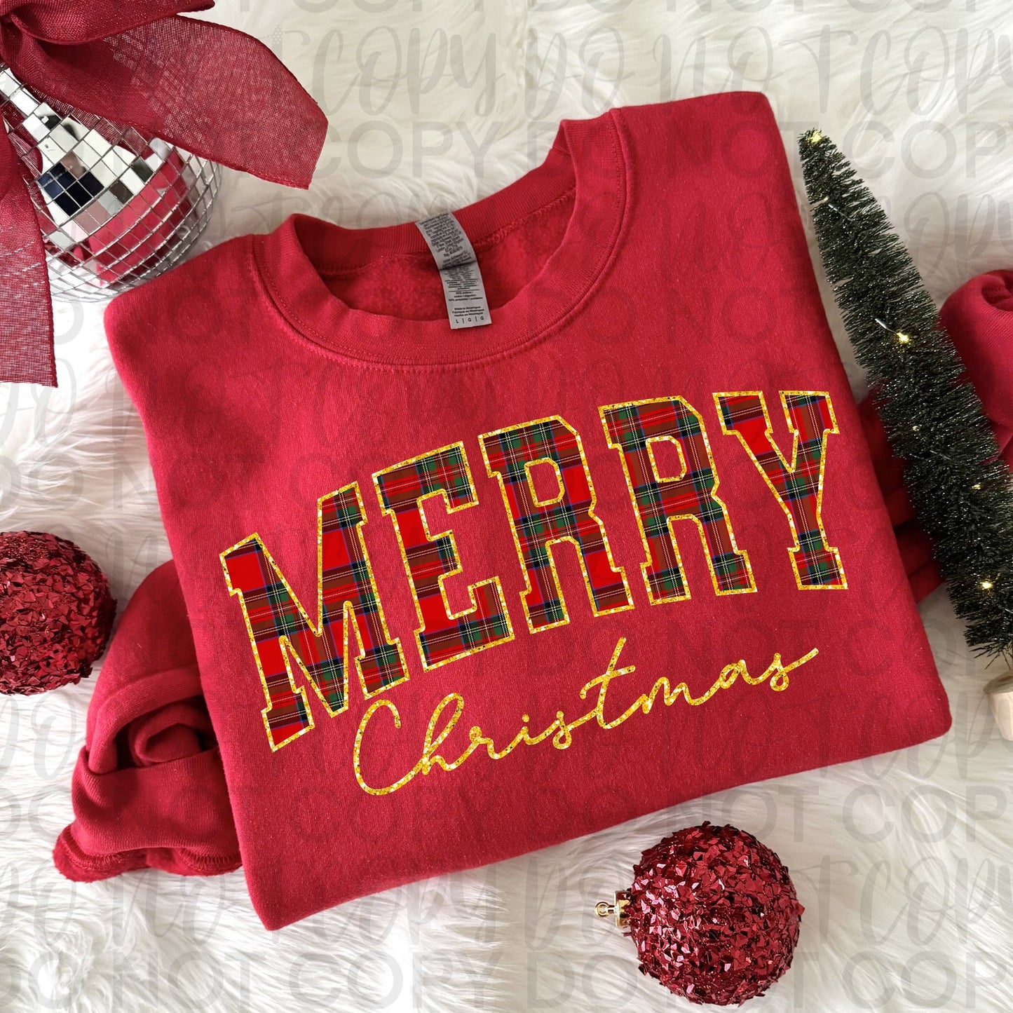 Plaid Merry Christmas 06671