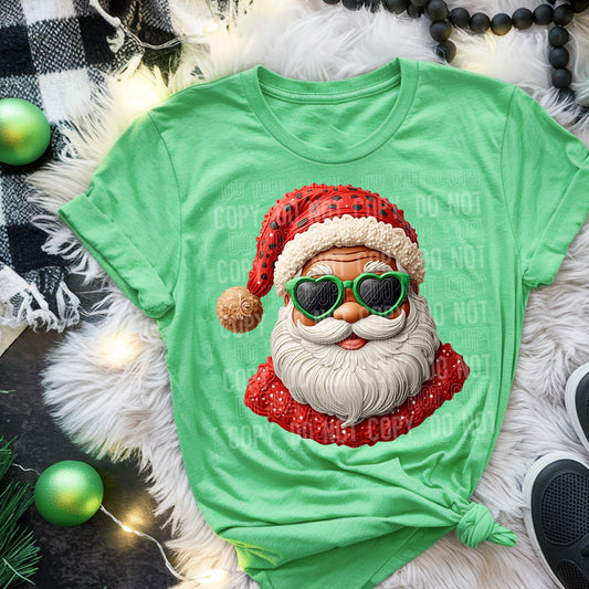Faux Santa Green Glasses 06693