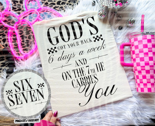 God's Got Your Back Six Seven (POCKET INCLUDED) 06844