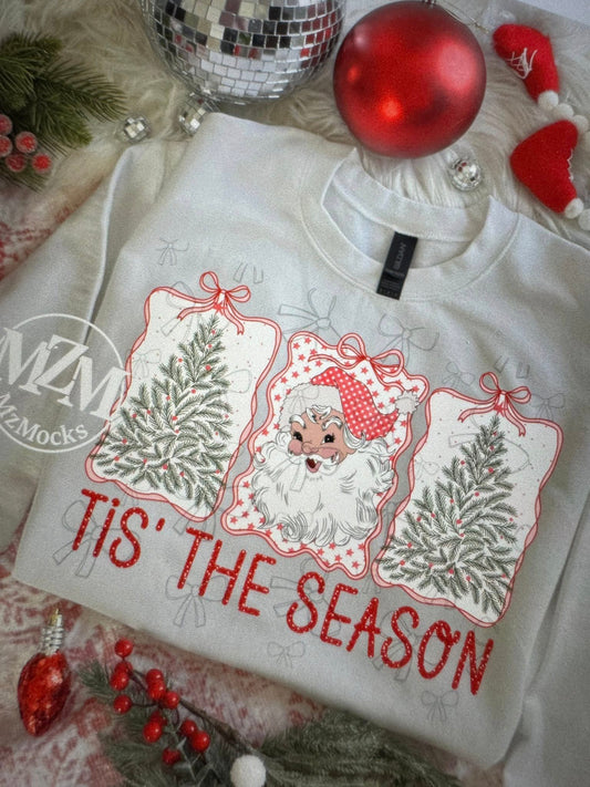 Tis the Season Santa Tree Doodle Frames 07093