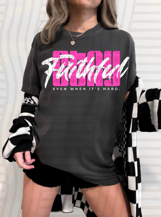 Pink White Stay Faithful 06840